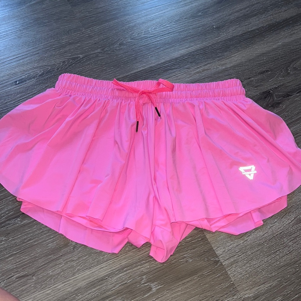 Pink flowy shorts